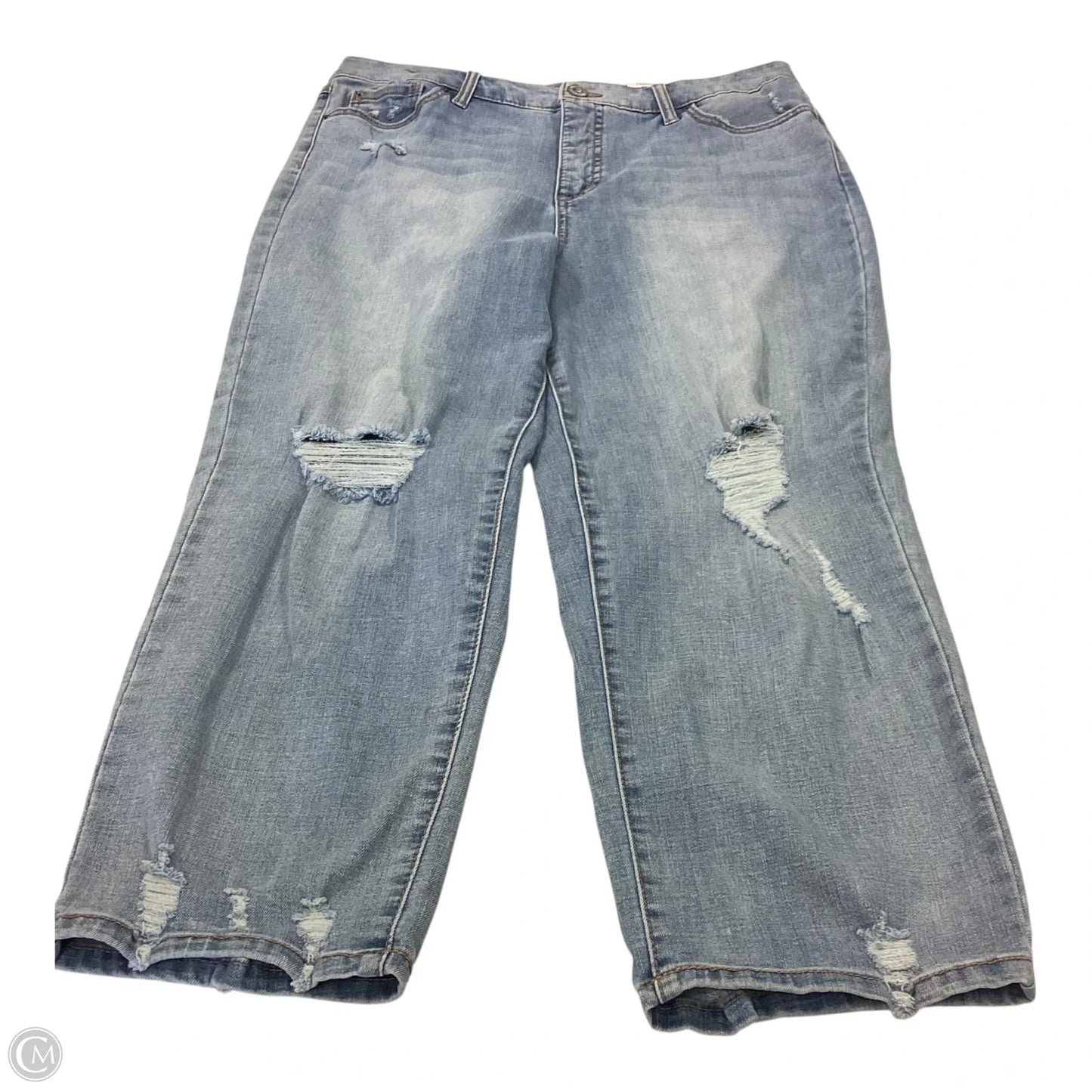 Jeans Straight By Inc In Blue Denim, Size: 16