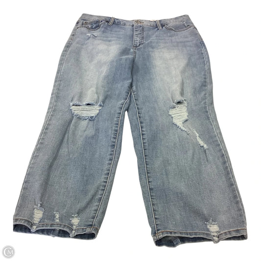 Jeans Straight By Inc In Blue Denim, Size: 16