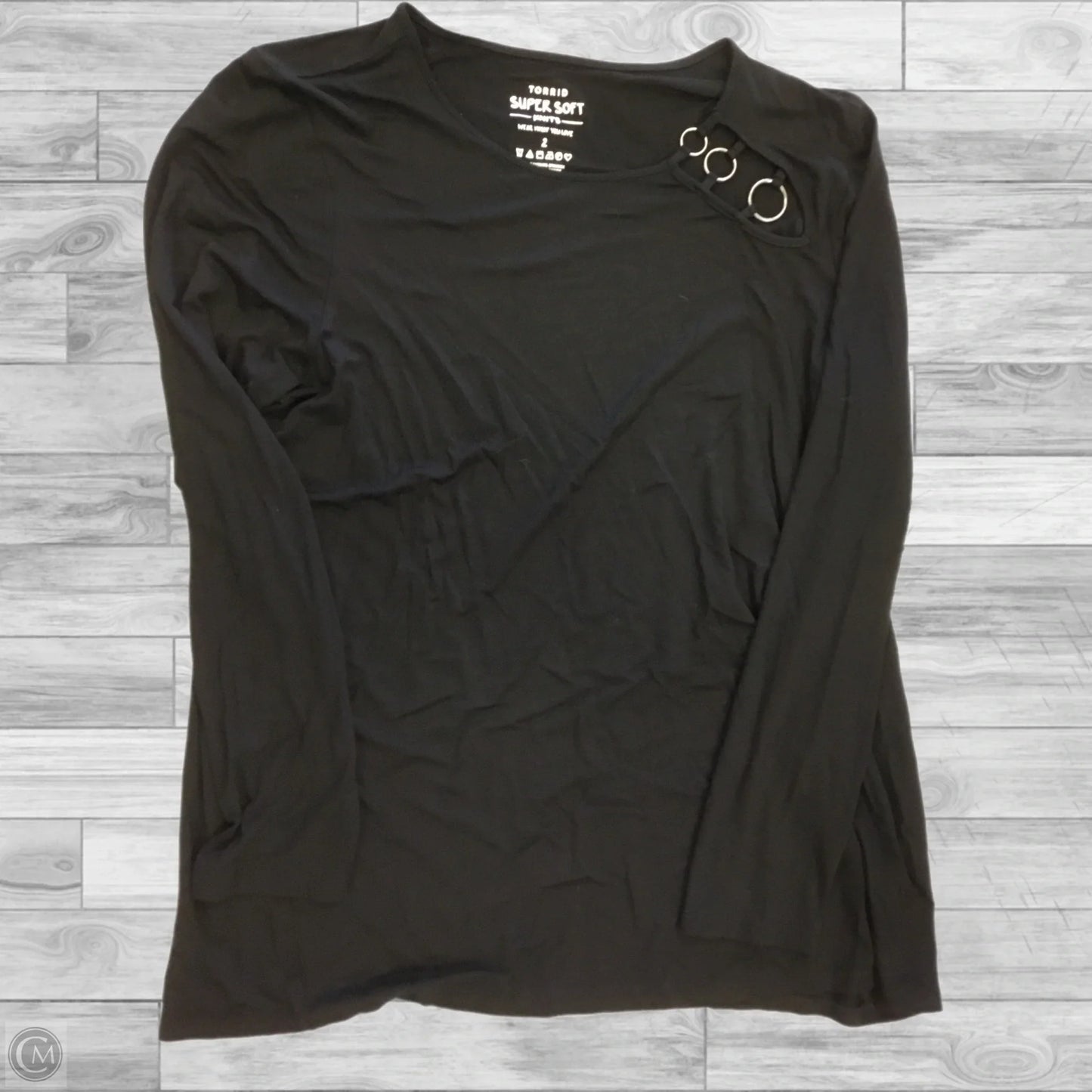 Top Long Sleeve By Torrid In Black, Size: 2x