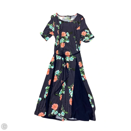 Dress Casual Midi By Nina Leonard In Polkadot Pattern, Size: 3x