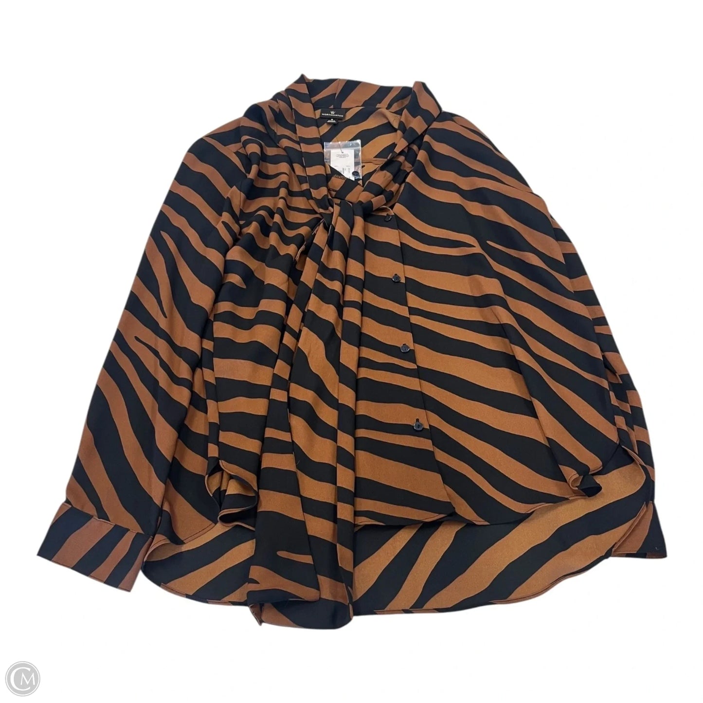 Top Long Sleeve By Worthington In Multi-colored, Size: S