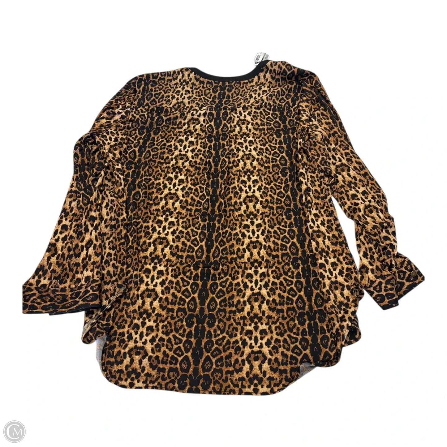Top Long Sleeve By Nygard Peter In Animal Print, Size: 1x