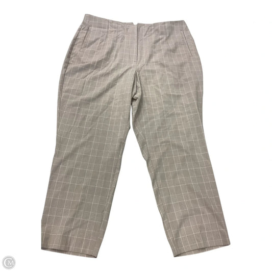 Pants Dress By Nine West In Plaid Pattern, Size: 18