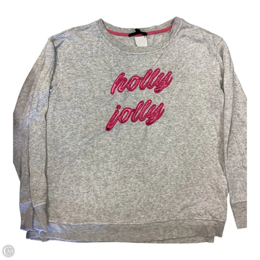 Top Long Sleeve By Jane And Delancey In Grey, Size: L