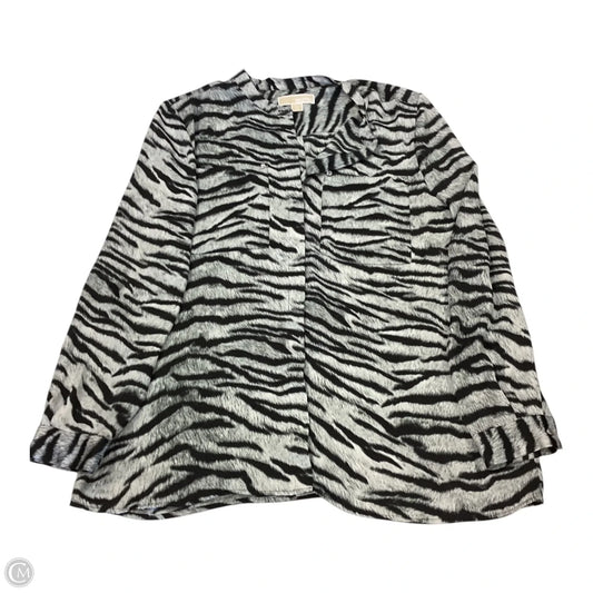 Top Long Sleeve By Michael By Michael Kors In Animal Print, Size: Xl