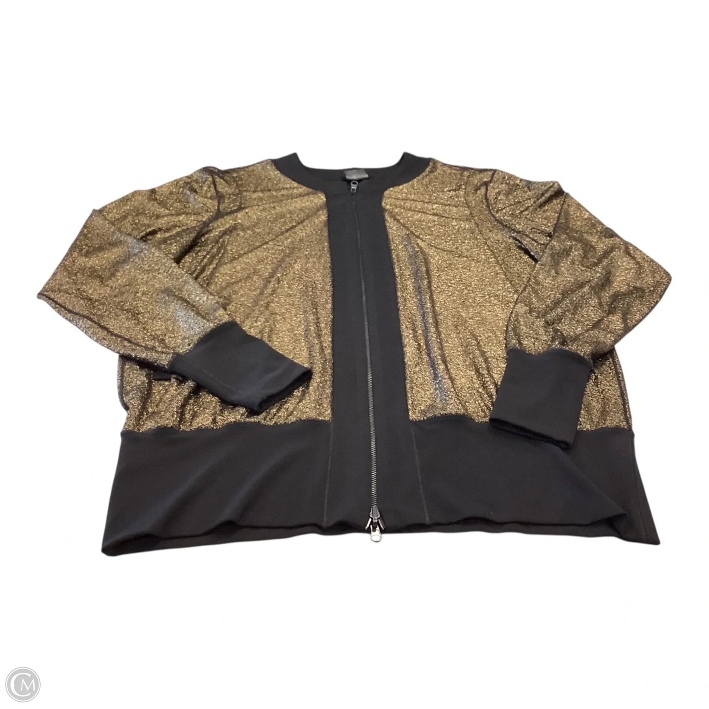Jacket Shirt By Cmc In Black & Gold, Size: Xl
