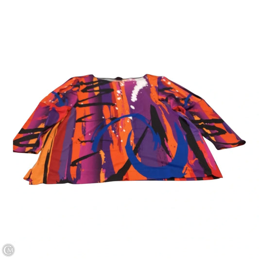 Top 3/4 Sleeve By Cmc In Multi-colored, Size: Xl