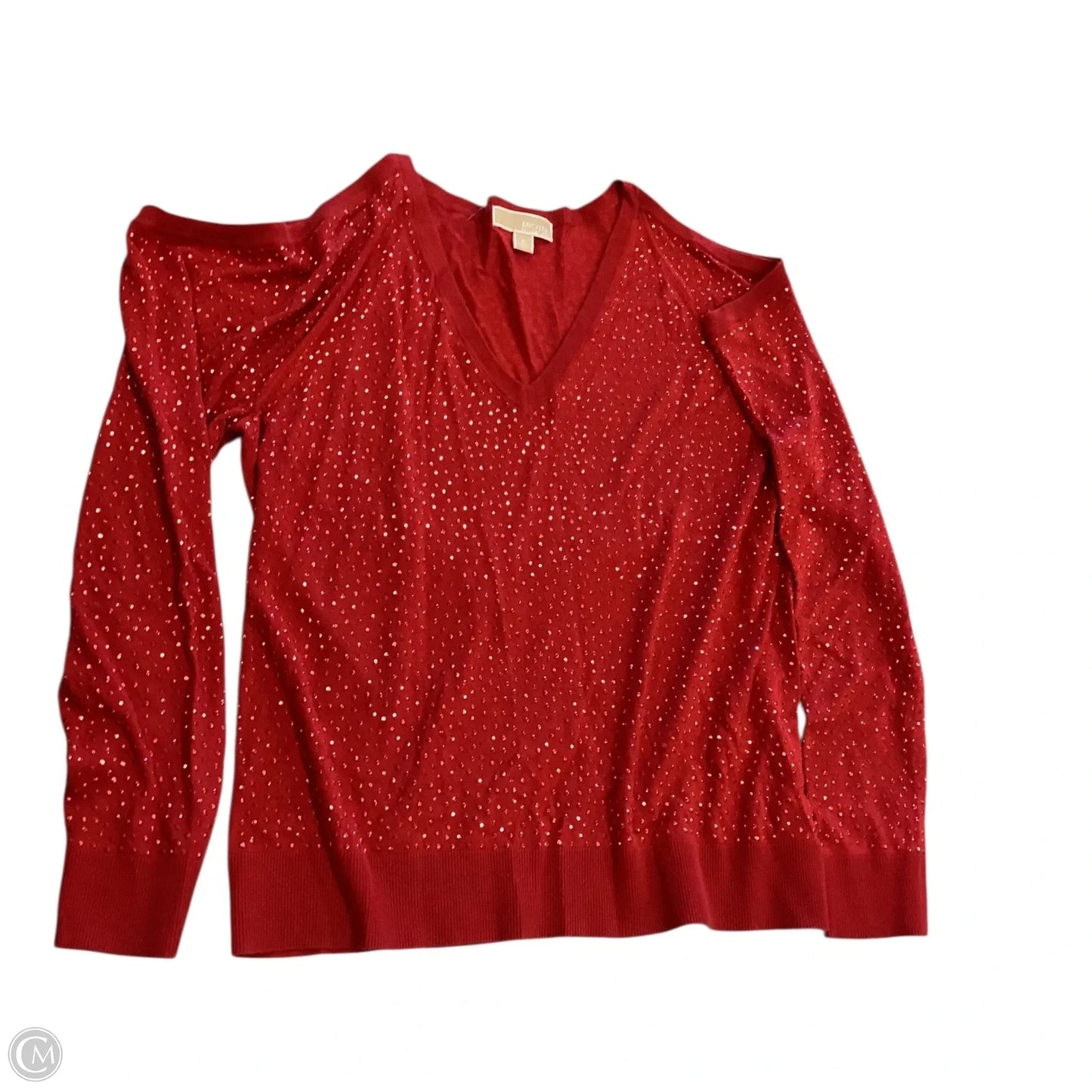 Top Long Sleeve By Michael By Michael Kors In Red, Size: Xl