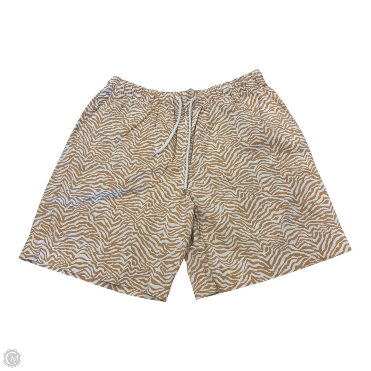 Shorts By Coral Bay In Tan & White, Size: Mp
