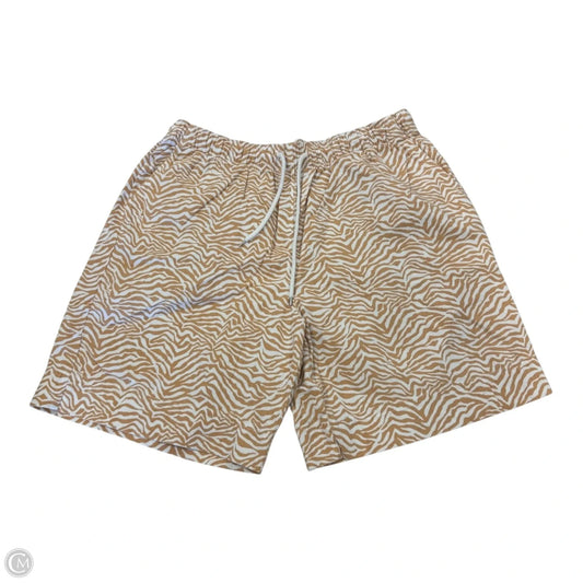 Shorts By Coral Bay In Tan & White, Size: Mp