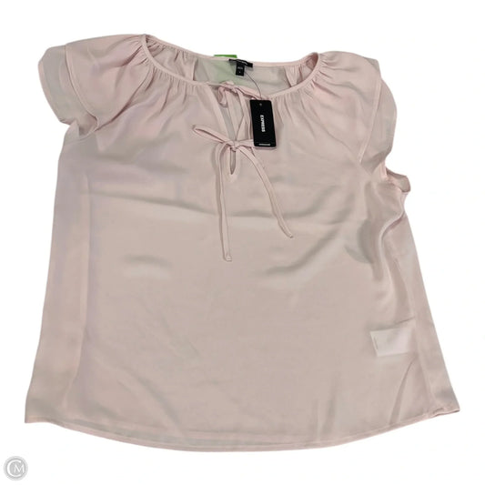 Top Short Sleeve By Express In Pink, Size: S