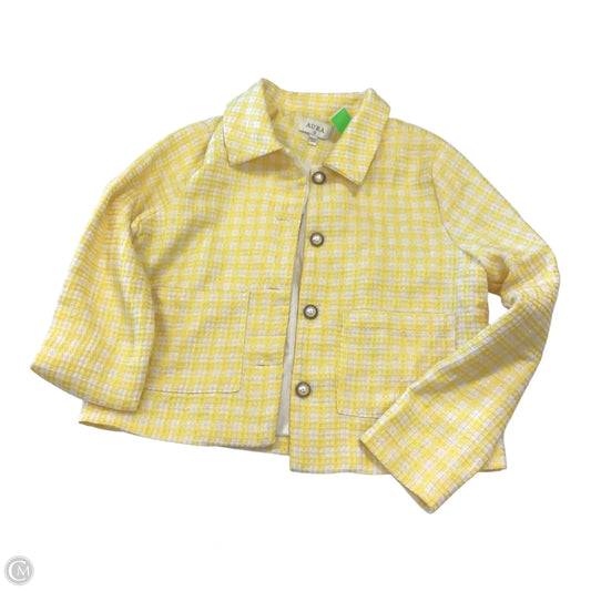 Jacket Other By Aura In White & Yellow, Size: L