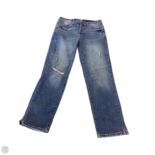 Jeans Straight By C And C In Blue Denim, Size: 4