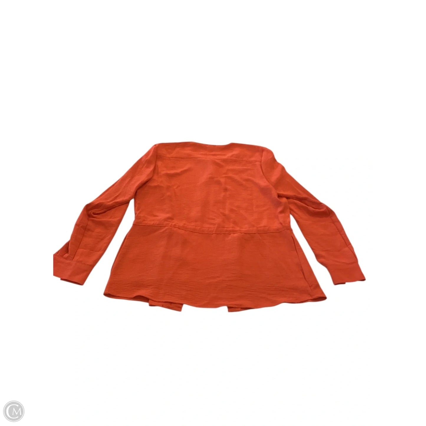 Top Long Sleeve By Calvin Klein In Orange, Size: S