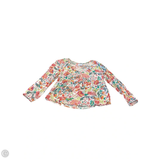 Top Long Sleeve By Old Navy In Floral Print, Size: M