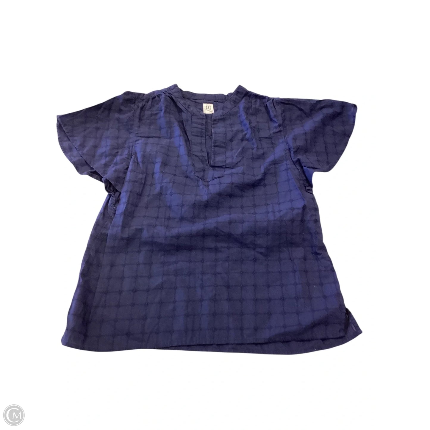 Top Short Sleeve By Gap In Navy, Size: S