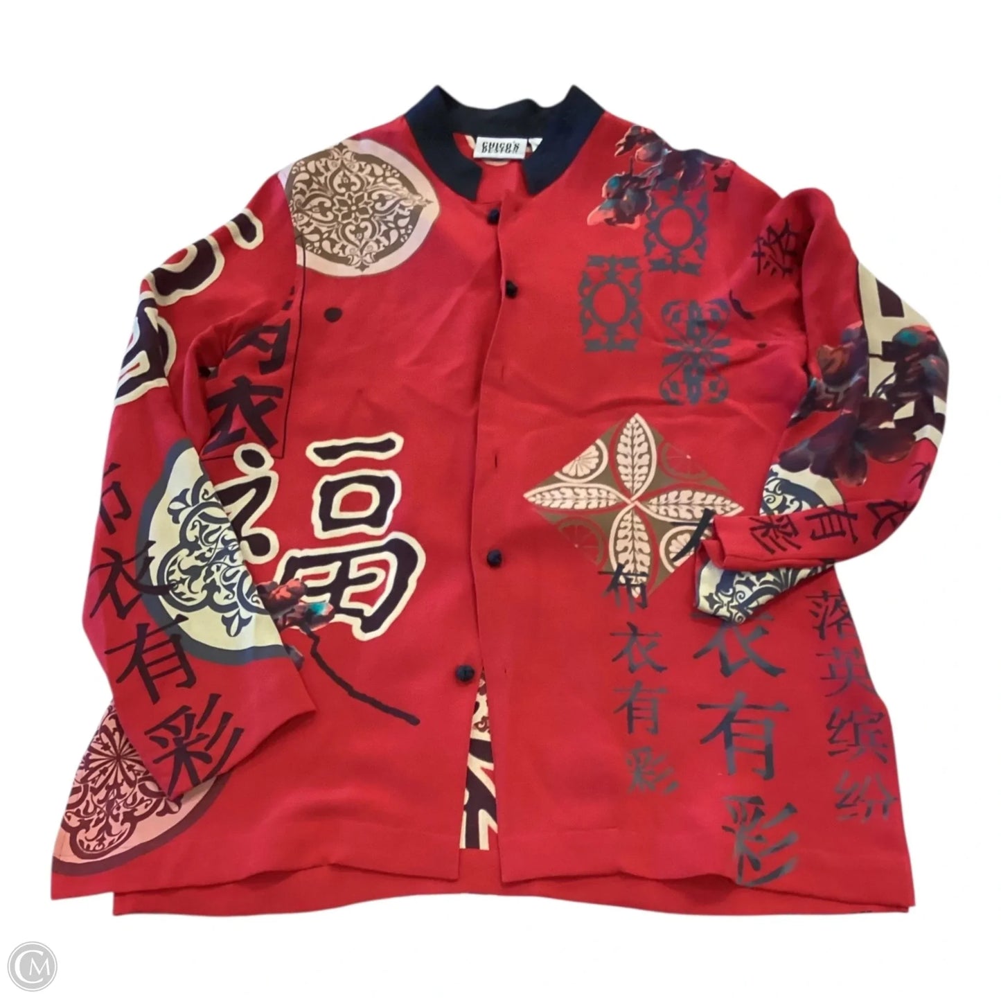 Top Long Sleeve By Chicos In Multi-colored, Size: M