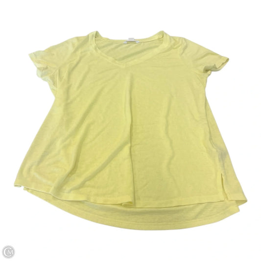 Top Short Sleeve Basic By Athleta In Yellow, Size: Xl