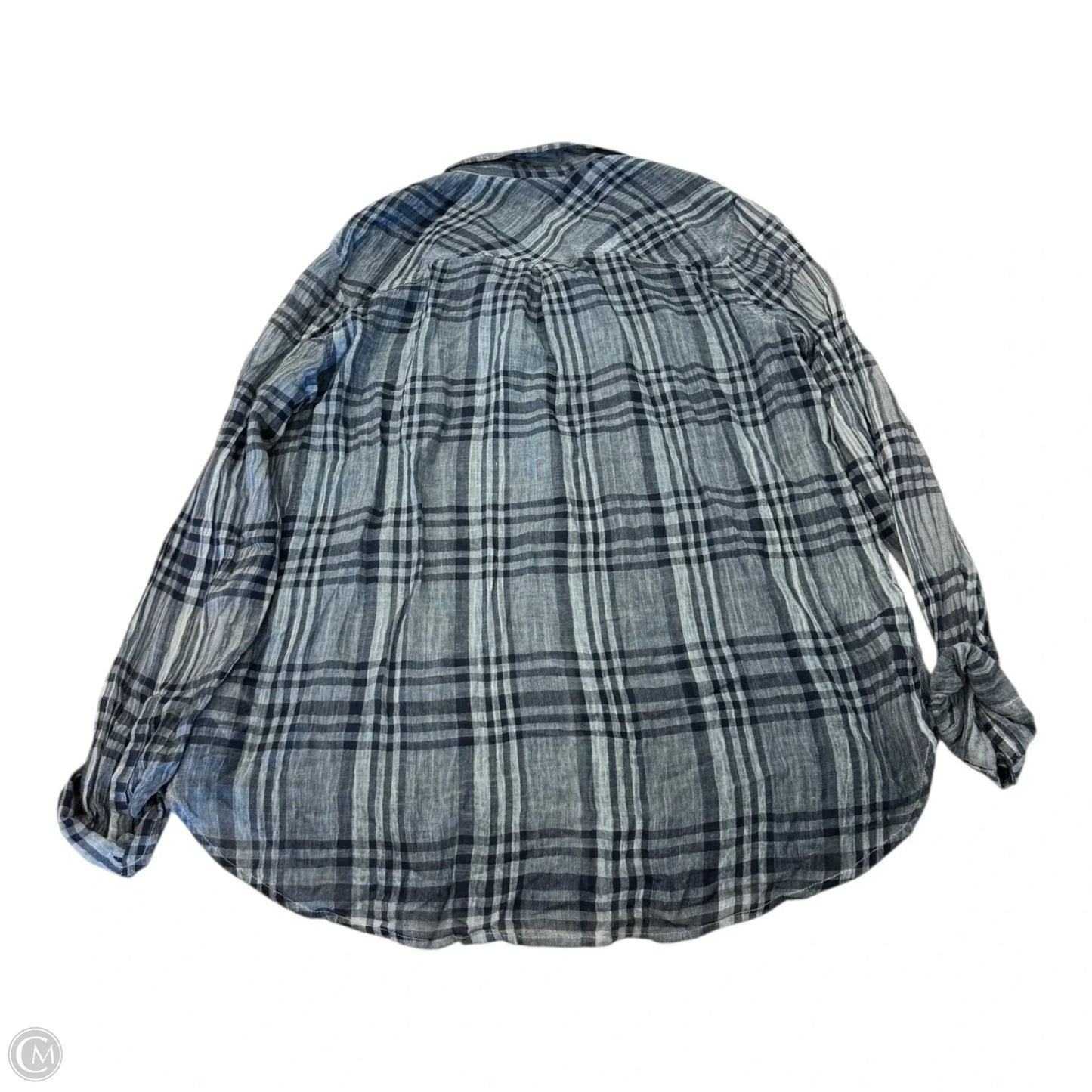 Top Long Sleeve By Lucky Brand In Plaid Pattern, Size: L