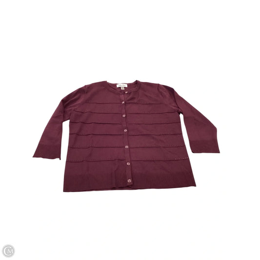 Cardigan By Melissa Paige In Purple, Size: L