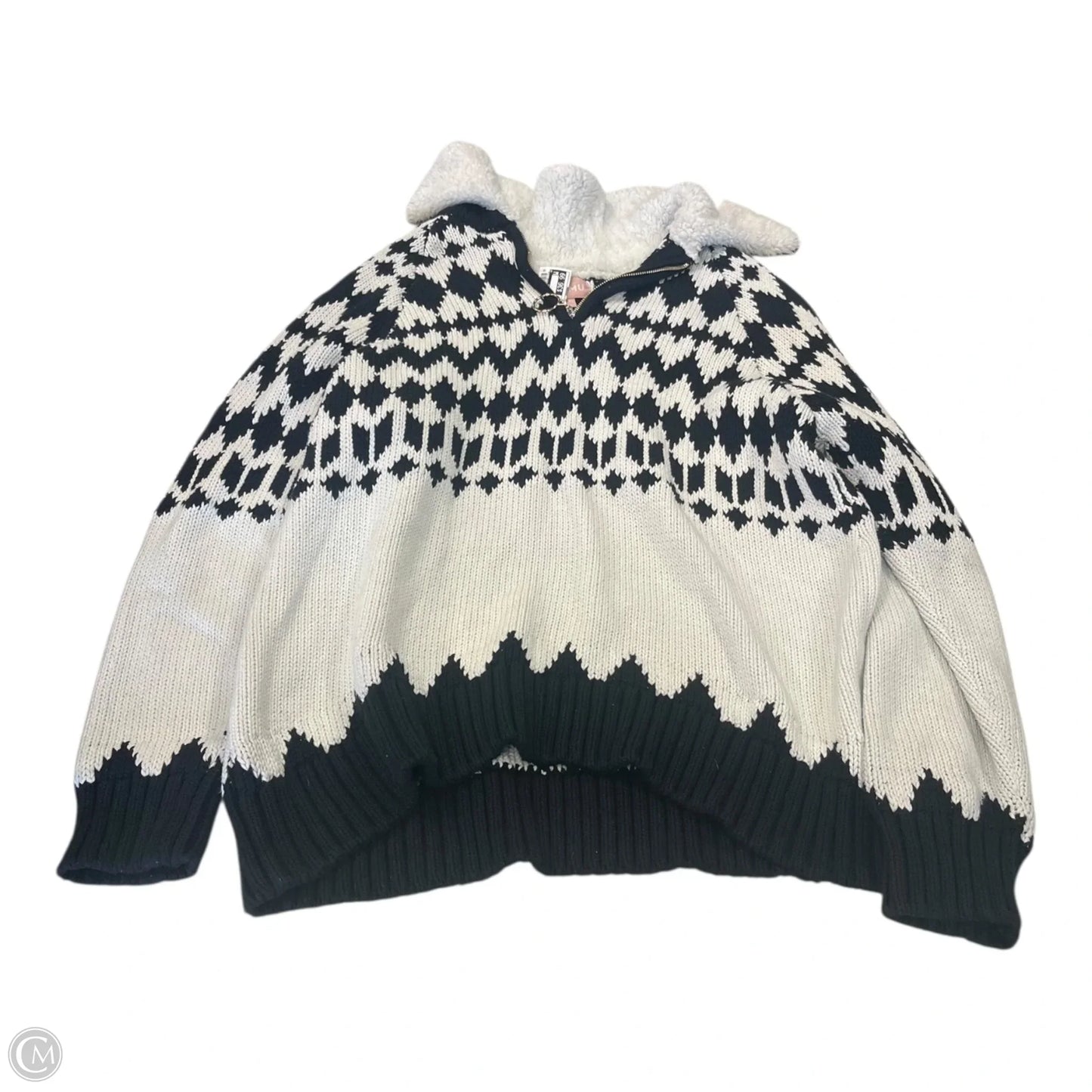 Jacket Shirt By Show Me Your Mumu In Black & White, Size: Xxl