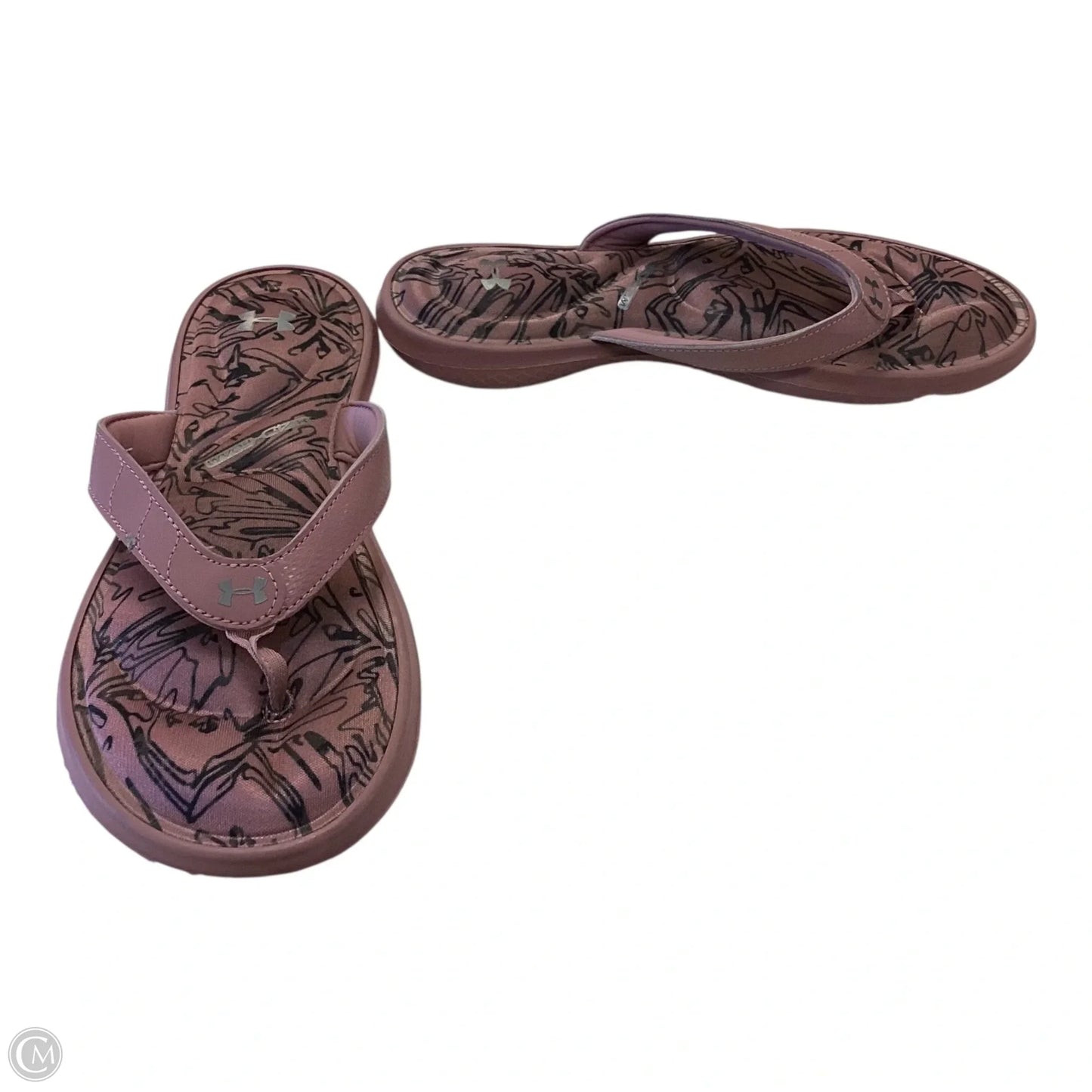 Sandals Flip Flops By Under Armour In Purple, Size: 9