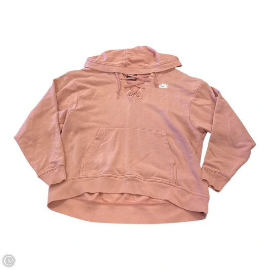 Sweatshirt Hoodie By Nike In Coral, Size: S