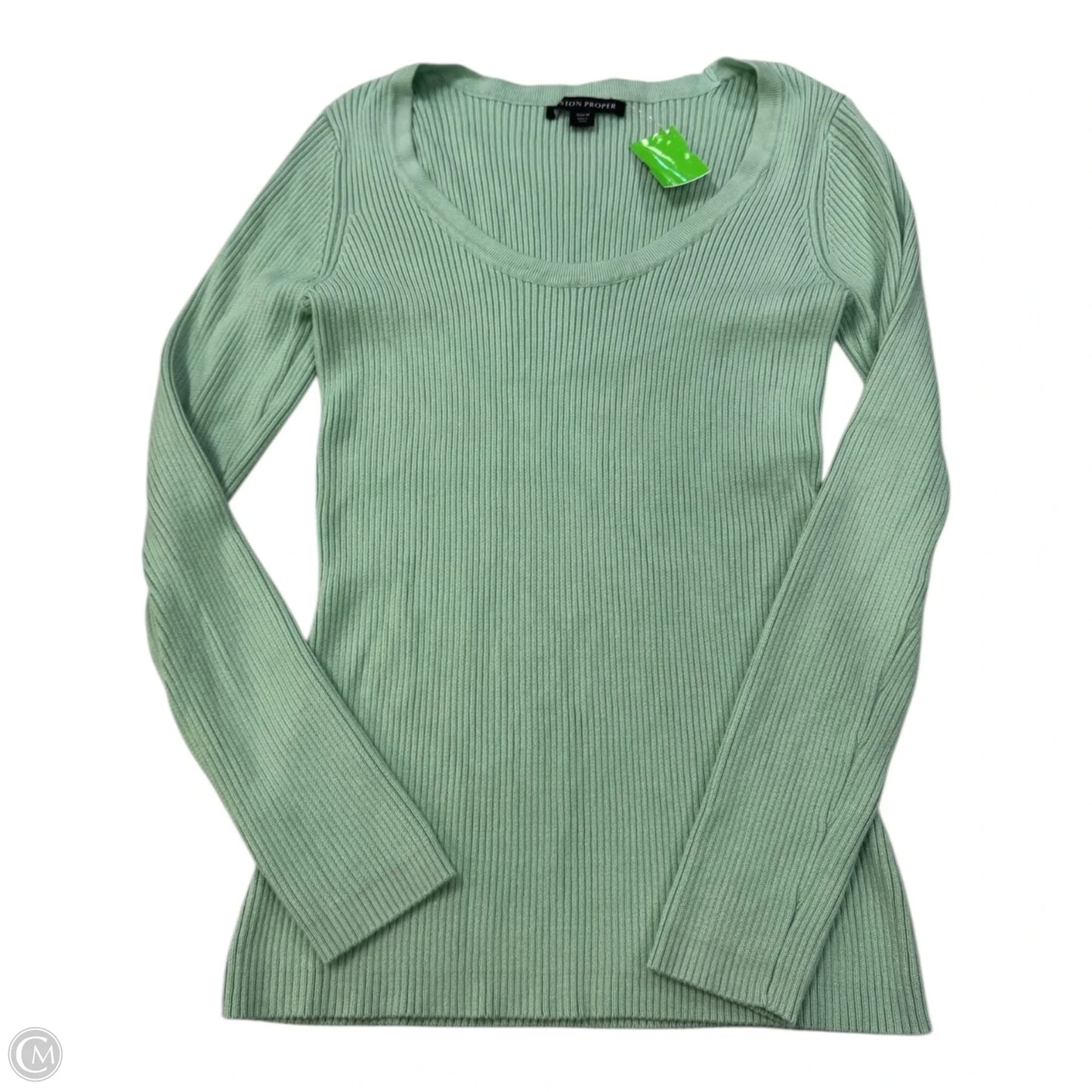 Top Long Sleeve By Boston Proper In Green, Size: M
