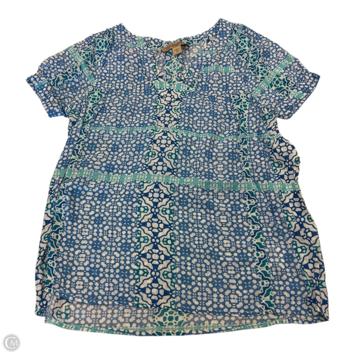 Top Short Sleeve By Nine West In Blue, Size: Xs