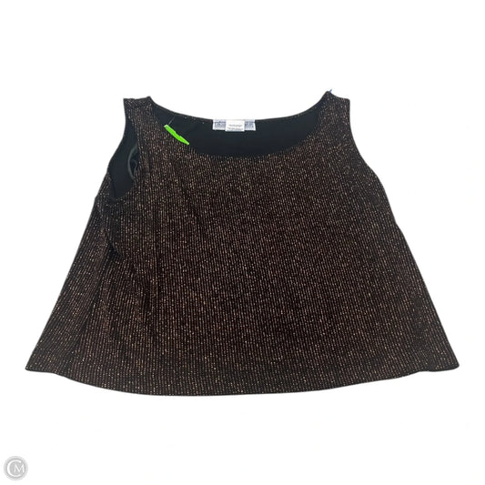 Top Sleeveless By Jessica Howard In Black & Brown, Size: 16