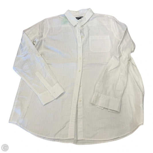 Top Long Sleeve By Lands End In White, Size: L