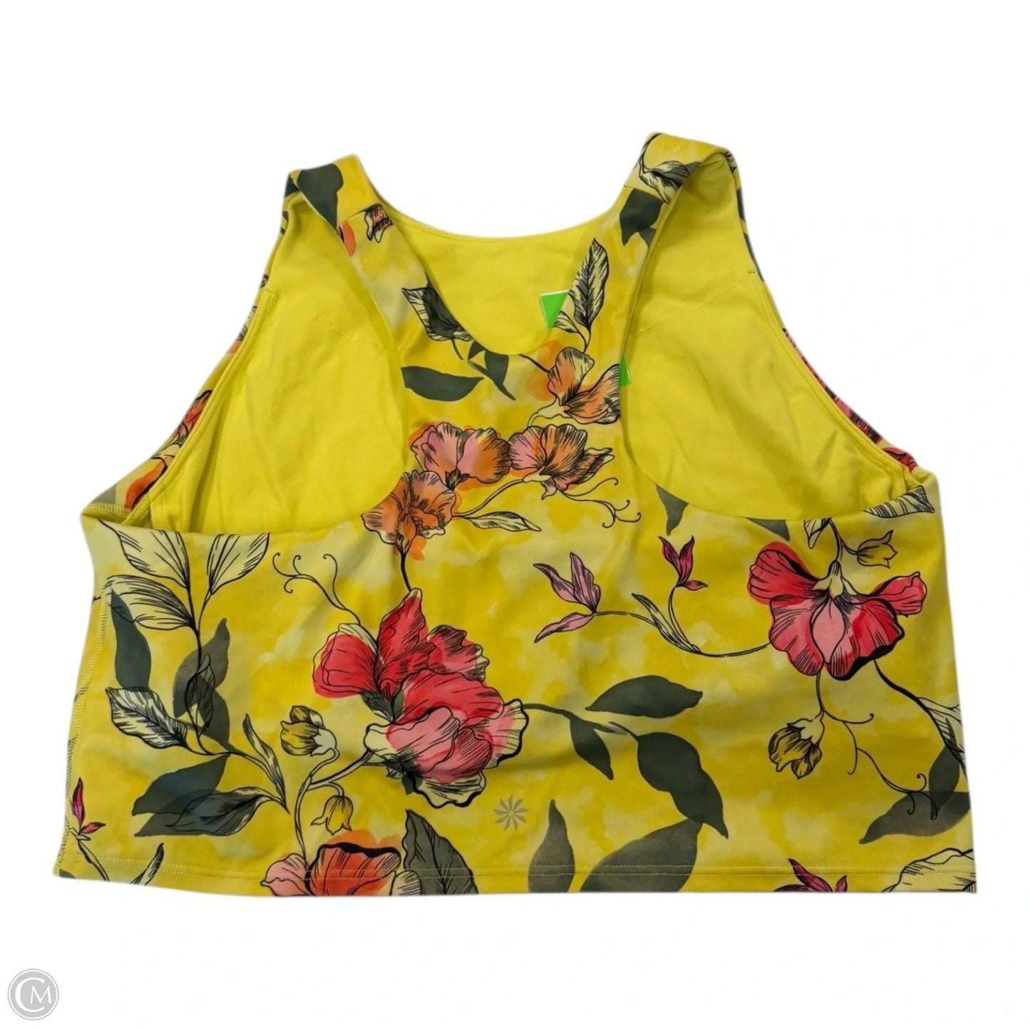 Athletic Bra By Athleta In Yellow, Size: L