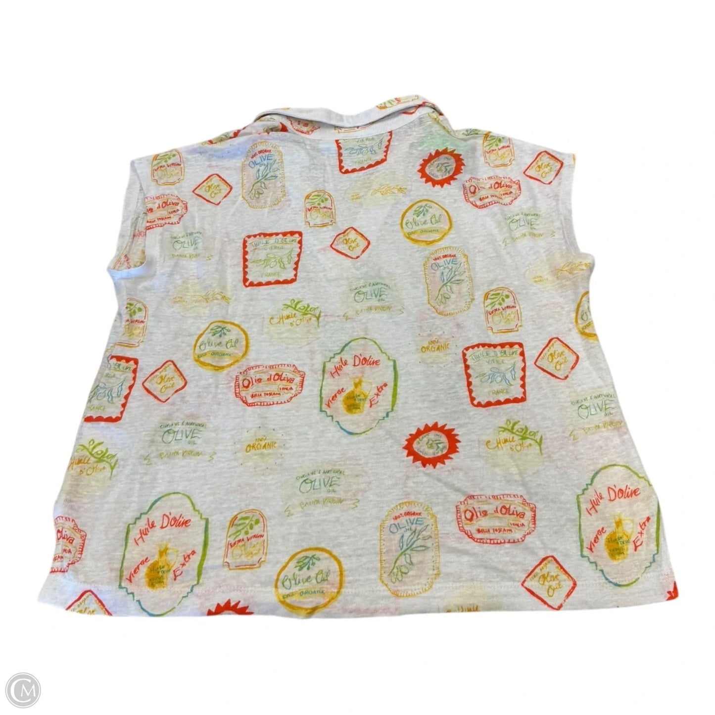 Top Short Sleeve By Cynthia Rowley In White, Size: L