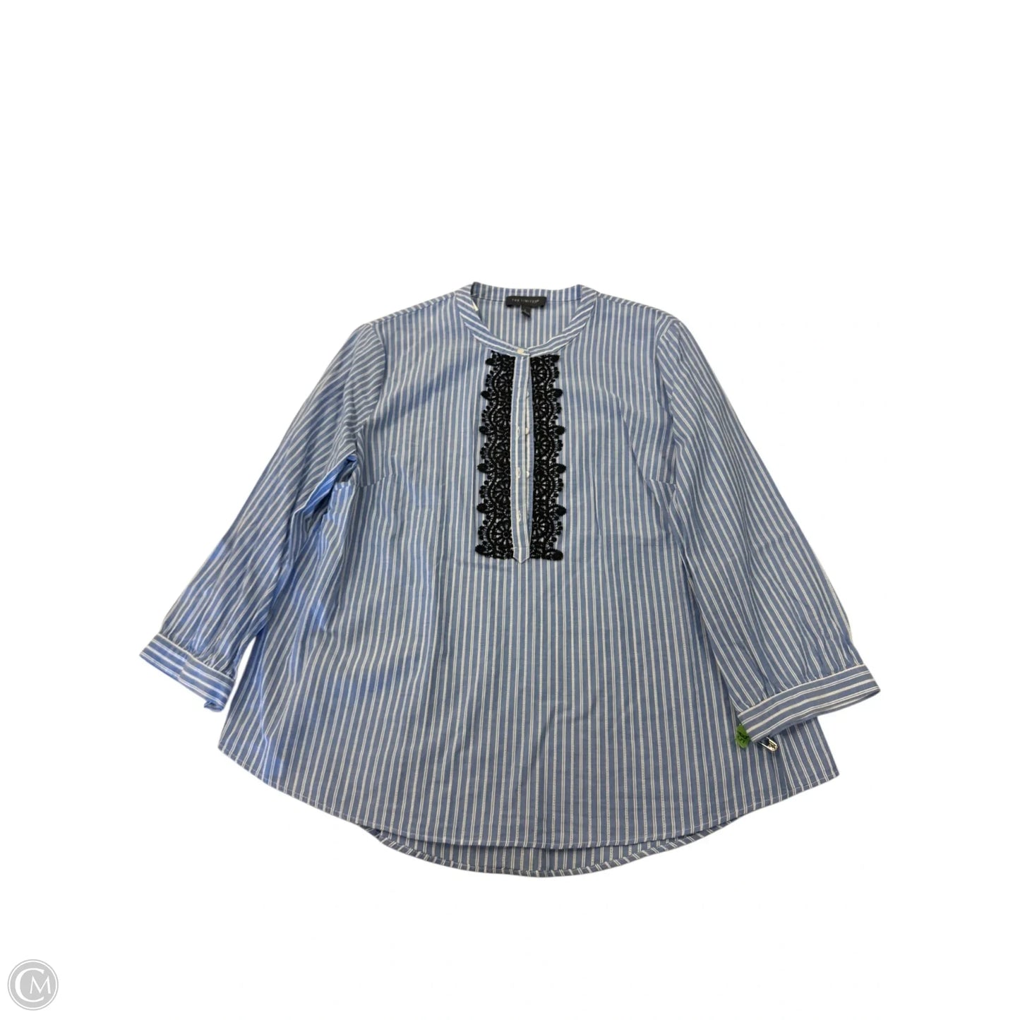 Top 3/4 Sleeve By Limited In Striped Pattern, Size: L