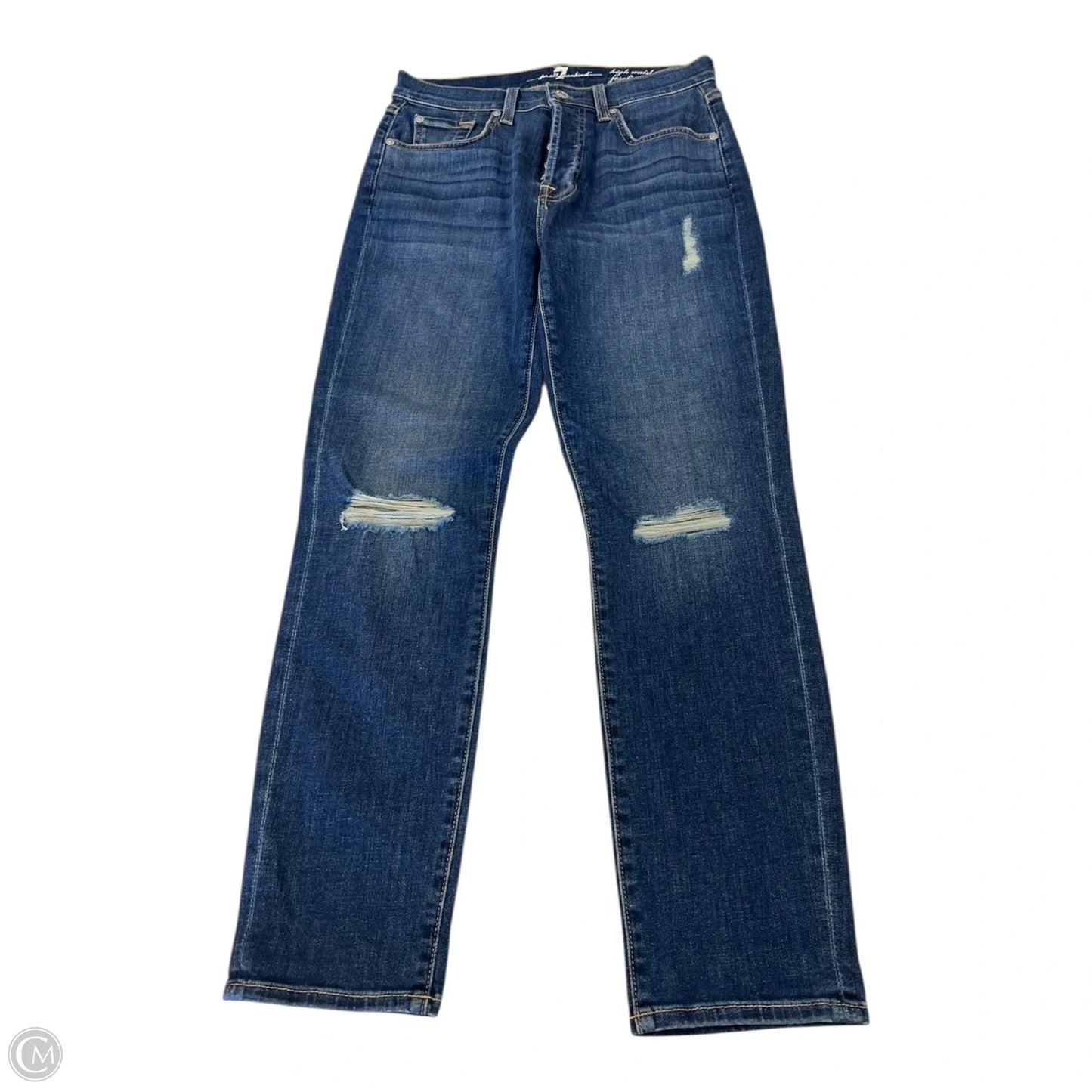 Jeans Skinny By 7 For All Mankind In Blue Denim, Size: 2