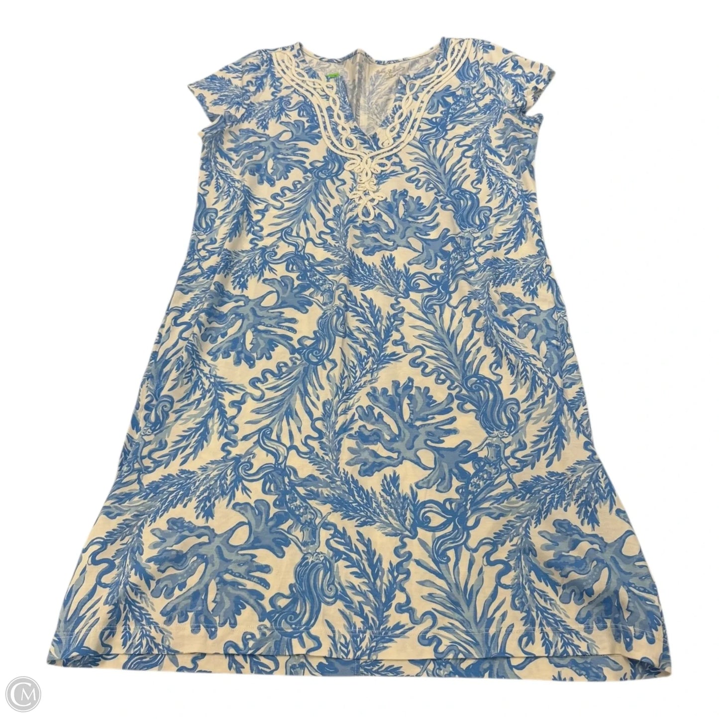 Dress Designer By Lilly Pulitzer In Blue & White, Size: M