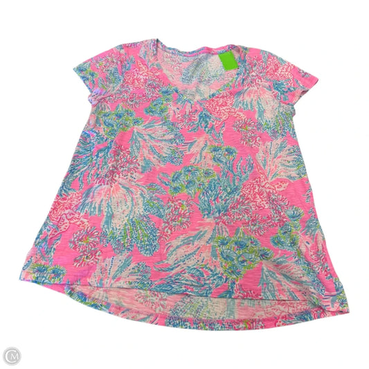Top Short Sleeve Designer By Lilly Pulitzer In Multi-colored, Size: S