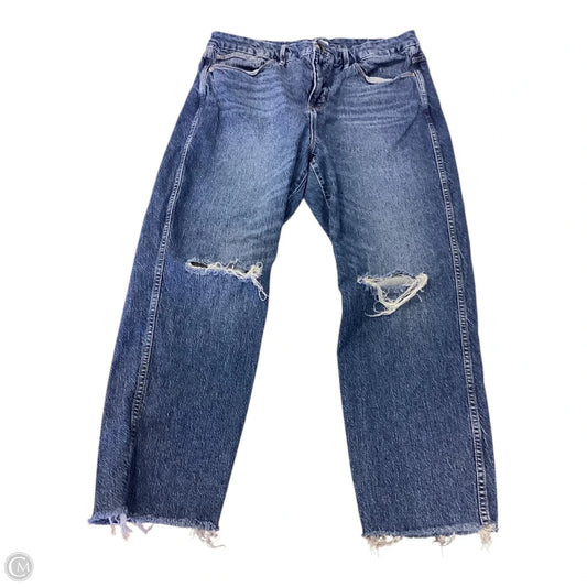 Jeans Straight By Good American In Blue Denim, Size: 16