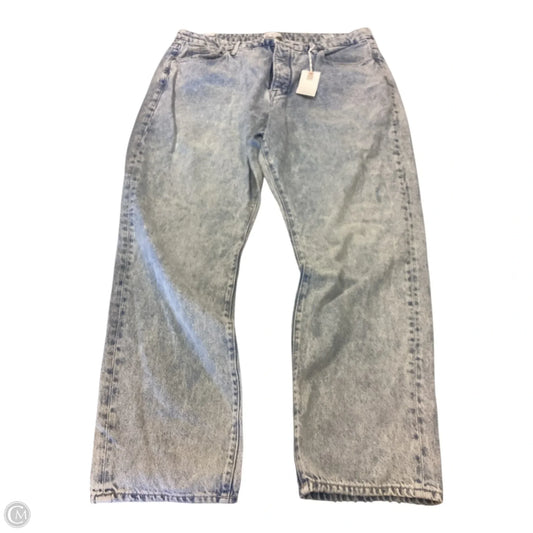 Jeans Straight By Good American In Blue Denim, Size: 16