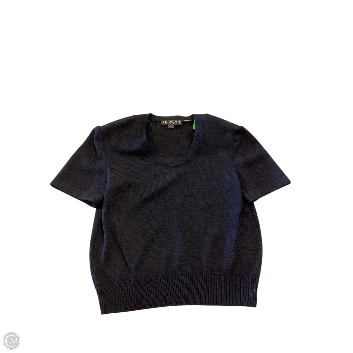 Top Short Sleeve Luxury Designer By St John Collection In Black, Size: S