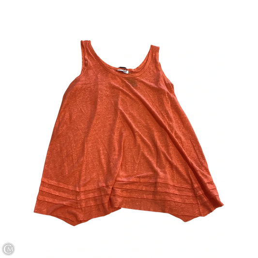 Top Sleeveless By Calvin Klein In Orange, Size: L