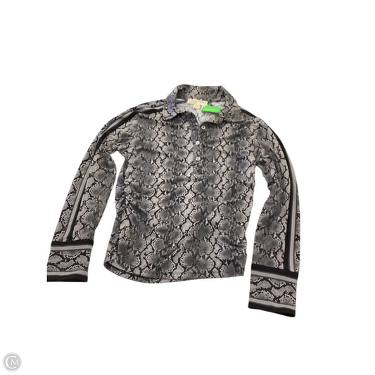 Blouse Long Sleeve By Michael By Michael Kors In Grey, Size: L