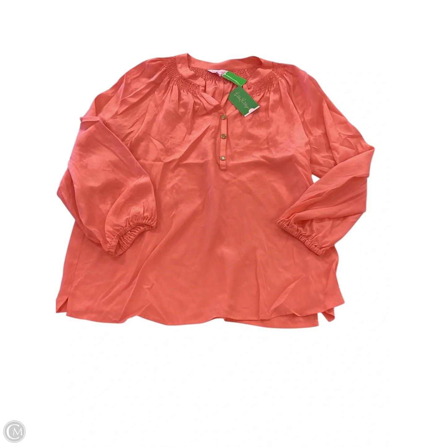 Top Long Sleeve Designer By Lilly Pulitzer In Orange, Size: Xl
