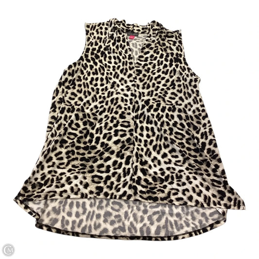 Blouse Sleeveless By Vince Camuto In Animal Print, Size: L