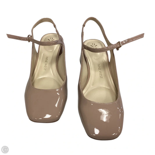 Shoes Heels Block By Nine West In Tan, Size: 7.5