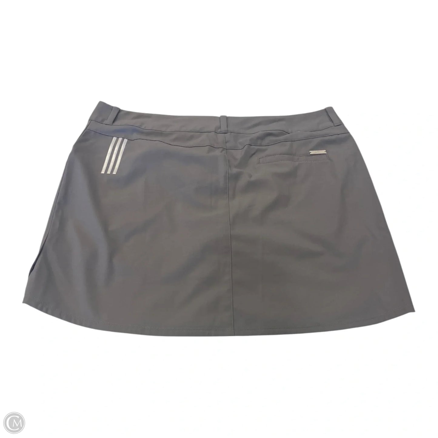 Athletic Skort By Adidas In Grey, Size: 14