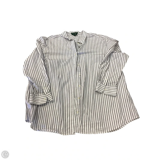 Top Long Sleeve By Lauren By Ralph Lauren In Striped Pattern, Size: 3x