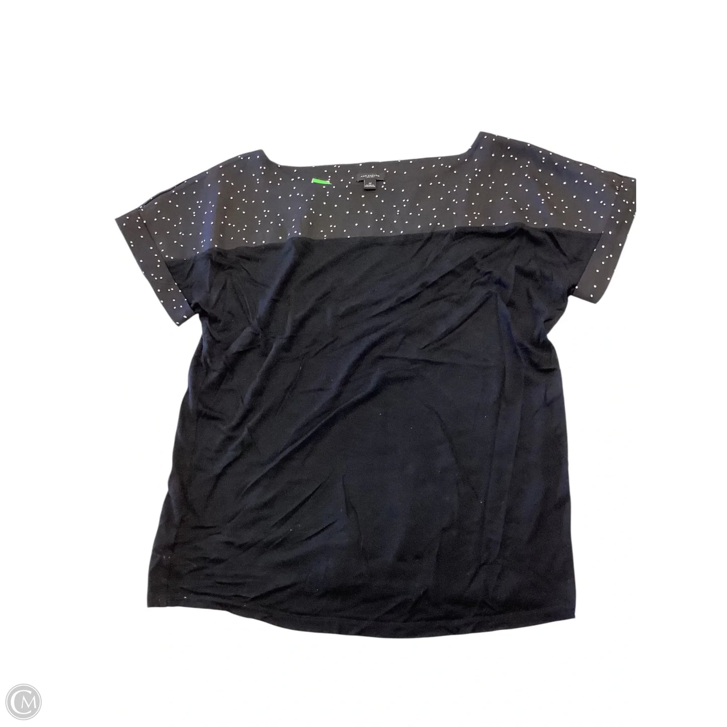 Top Short Sleeve By Ann Taylor In Black, Size: M