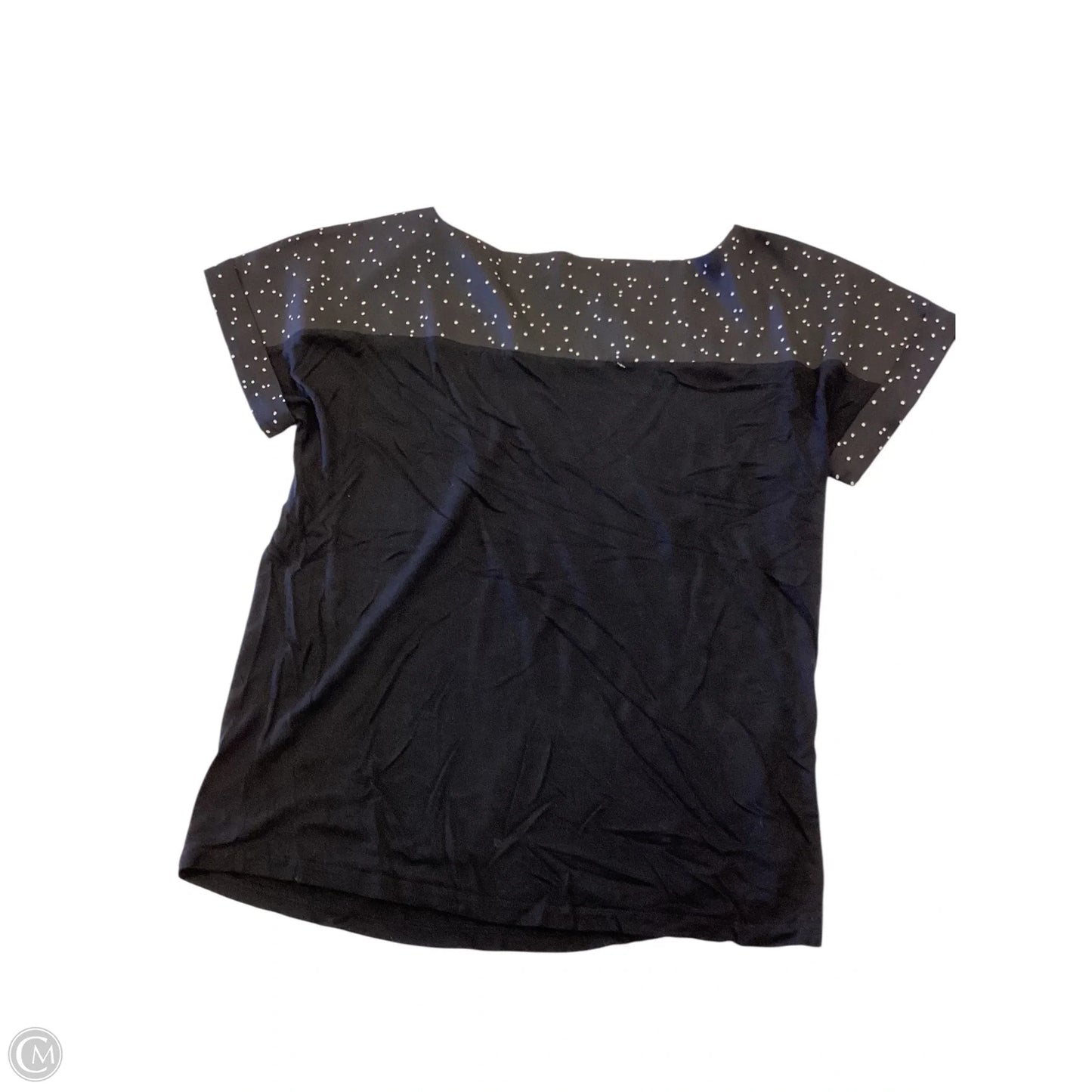 Top Short Sleeve By Ann Taylor In Black, Size: M