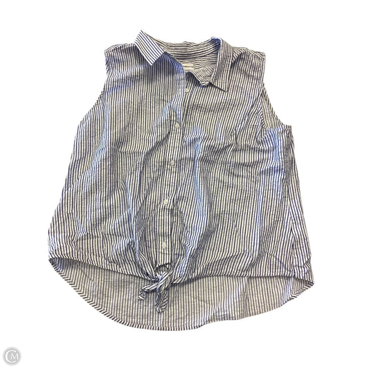 Top Sleeveless By Liz Claiborne In Striped Pattern, Size: Xl
